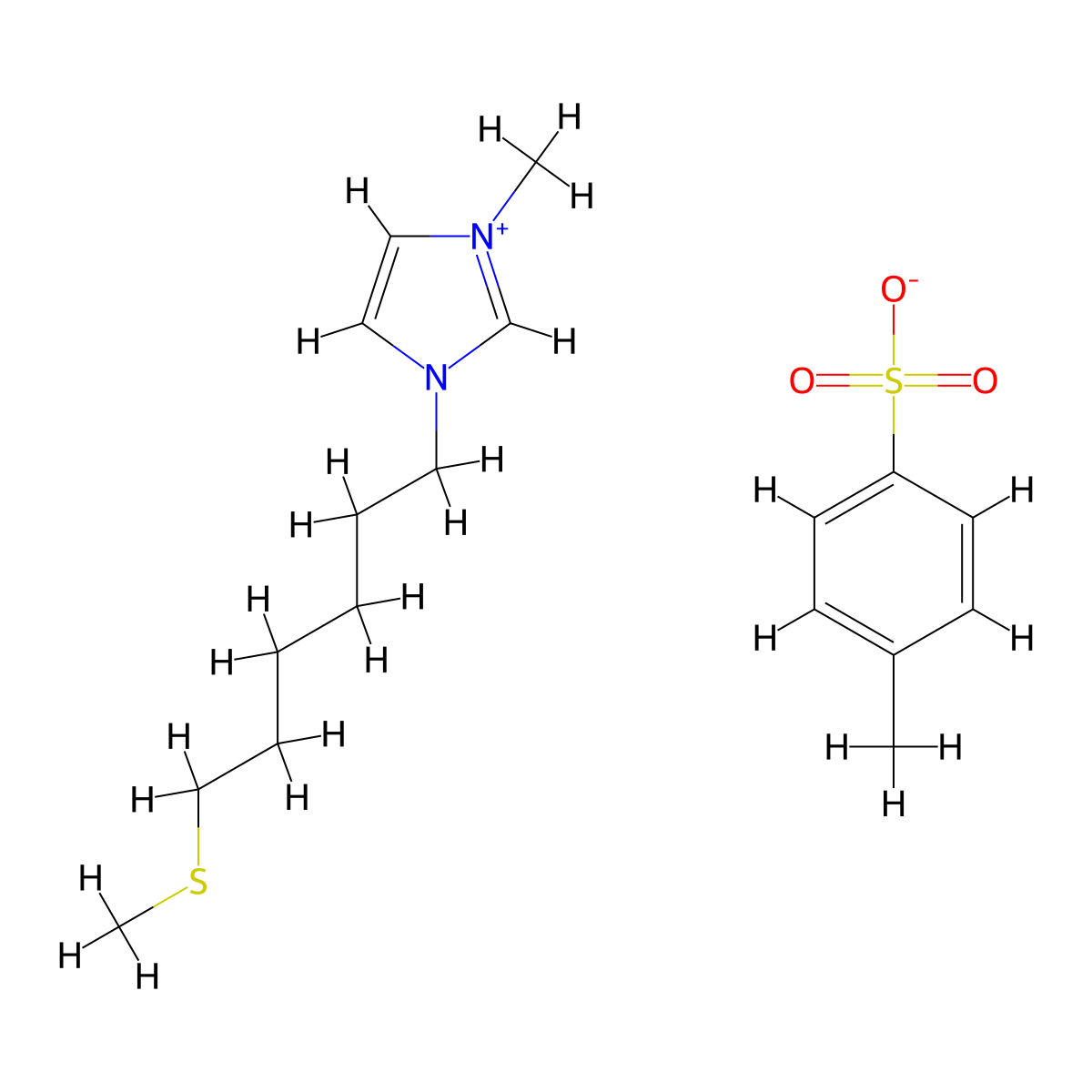 1-Methyl-3-(6-(methylthio)hexyl)imidazolium p-Toluenesulfonate molecular structure, CAS 1352947-63-7