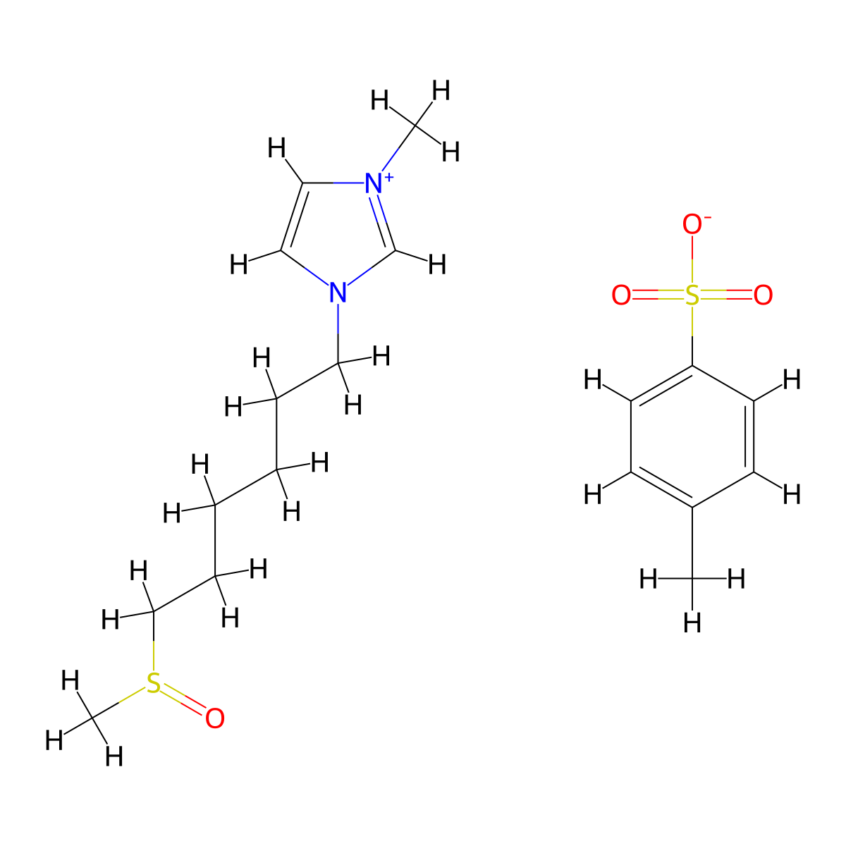 1-Methyl-3-[6-(methylsulfinyl)hexyl]imidazolium p-Toluenesulfonate molecular structure, CAS 1352947-66-0
