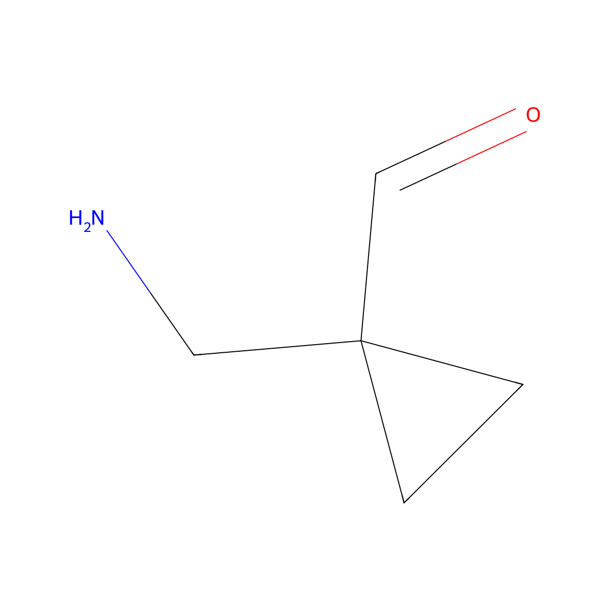 1-(Aminomethyl)cyclopropane-1-carbaldehyde molecular structure, CAS 1352992-75-6