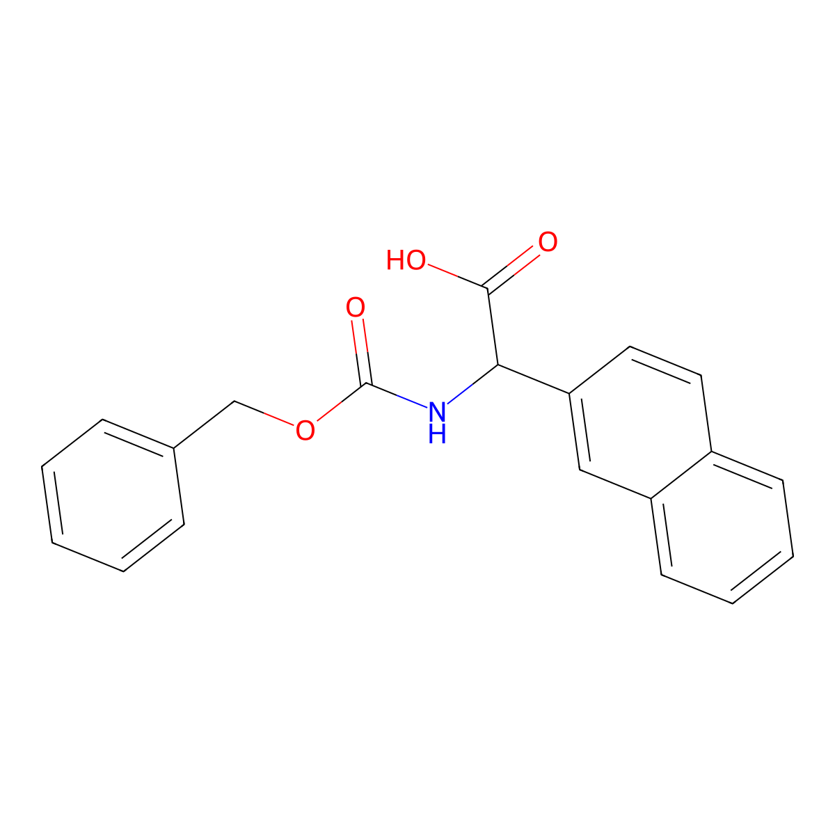 2-{[(Benzyloxy)carbonyl]amino}-2-(naphthalen-2-yl)acetic acid molecular structure, CAS 1352998-96-9