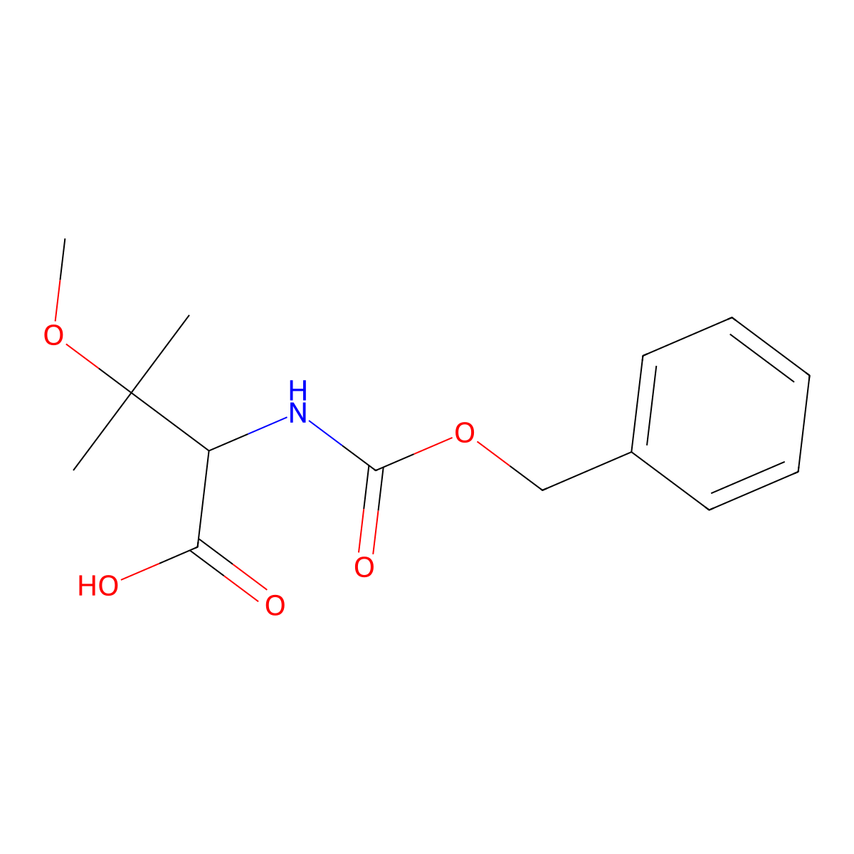 2-{[(Benzyloxy)carbonyl]amino}-3-methoxy-3-methylbutanoic acid molecular structure, CAS 1352999-00-8