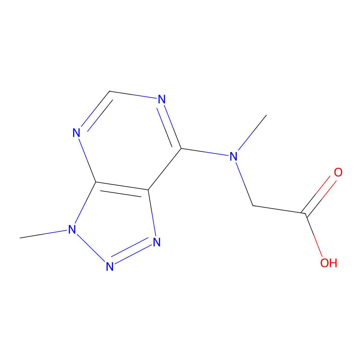N-methyl-N-(3-methyl-3H-[1,2,3]triazolo[4,5-d]pyrimidin-7-yl)glycine molecular structure, CAS 1352999-08-6