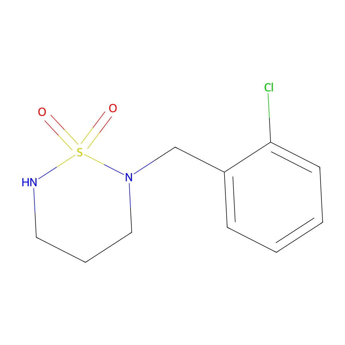 2-(2-Chlorobenzyl)-1,2,6-thiadiazinane 1,1-dioxide molecular structure, CAS 1352999-10-0