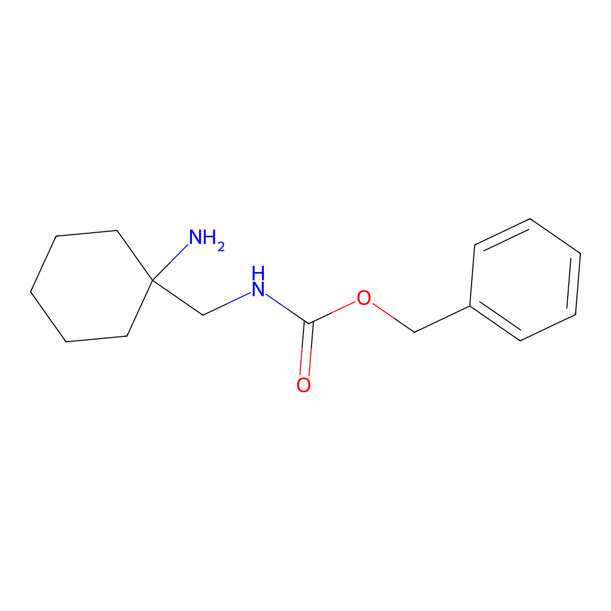 benzyl N-[(1-aminocyclohexyl)methyl]carbamate molecular structure, CAS 1352999-39-3