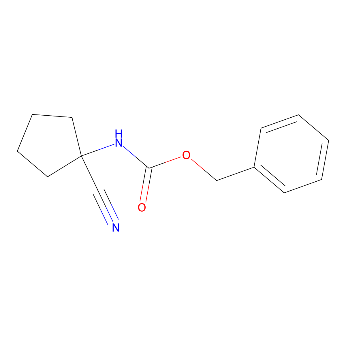 benzyl N-(1-cyanocyclopentyl)carbamate molecular structure, CAS 1352999-40-6