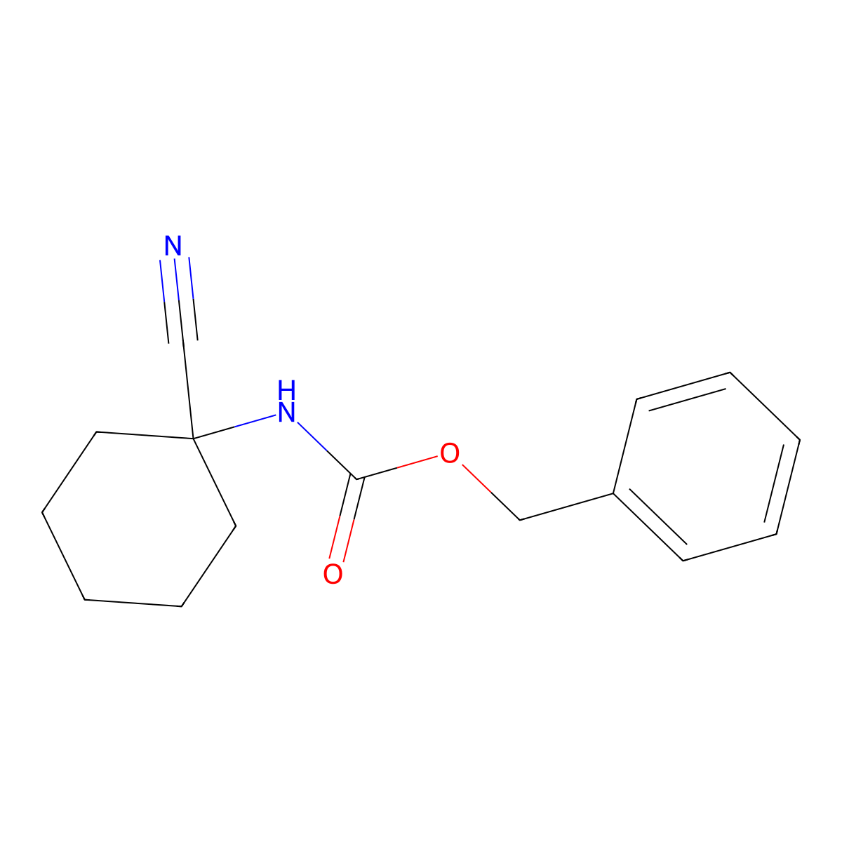 benzyl N-(1-cyanocyclohexyl)carbamate molecular structure, CAS 1352999-51-9
