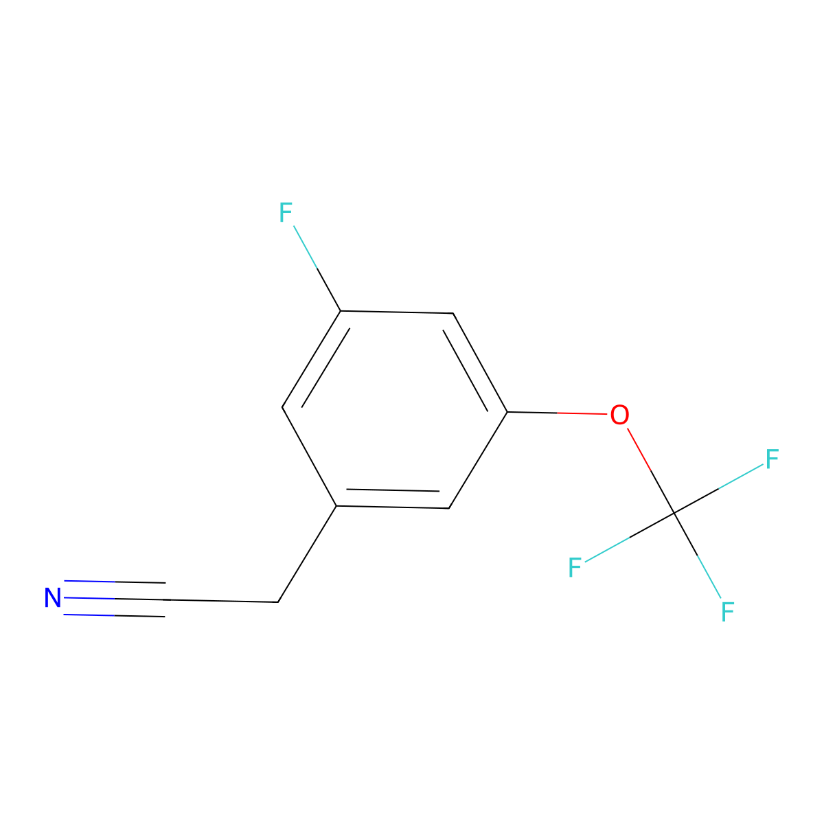 3-Fluoro-5-(trifluoromethoxy)phenylacetonitrile molecular structure, CAS 1352999-52-0