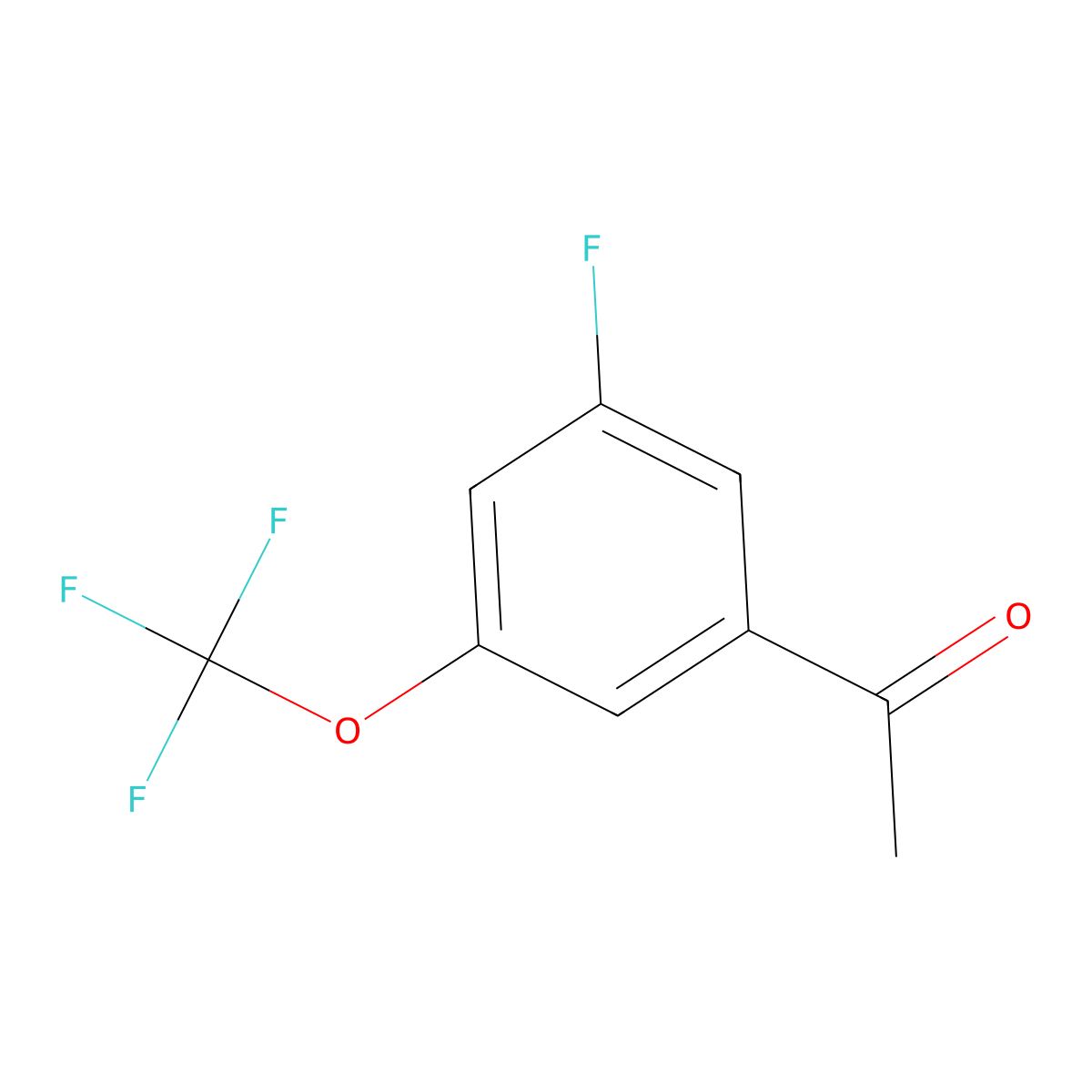 3'-Fluoro-5'-(trifluoromethoxy)acetophenone molecular structure, CAS 1352999-53-1