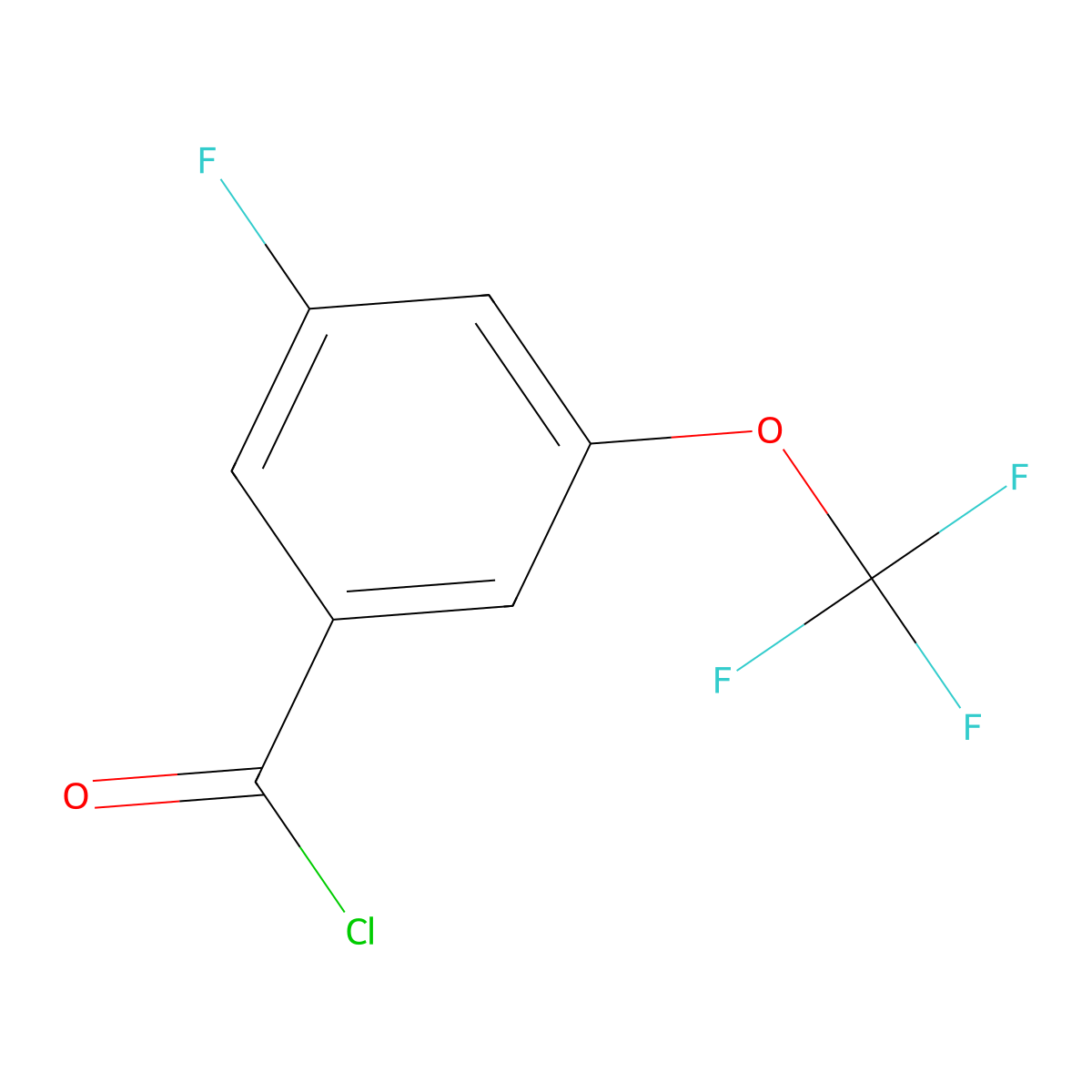 3-Fluoro-5-(trifluoromethoxy)benzoyl chloride molecular structure, CAS 1352999-78-0