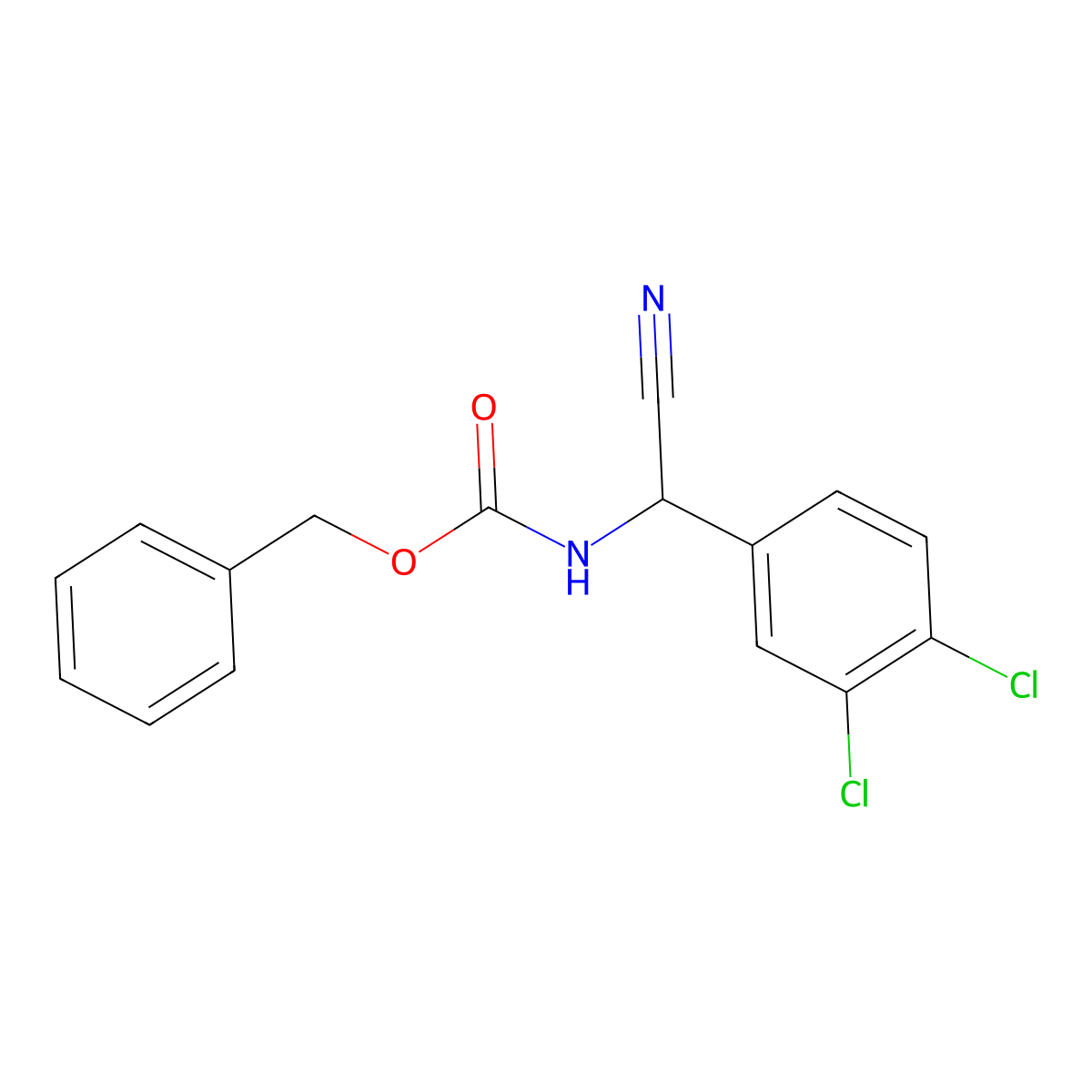 Benzyl N-[cyano(3,4-dichlorophenyl)methyl]carbamate molecular structure, CAS 1352999-91-7