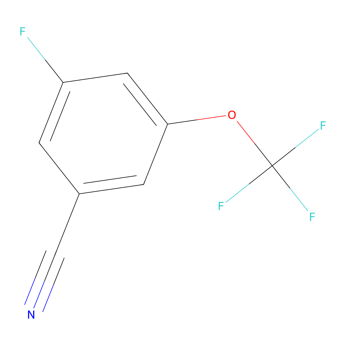 3-Fluoro-5-(trifluoromethoxy)benzonitrile molecular structure, CAS 1352999-93-9