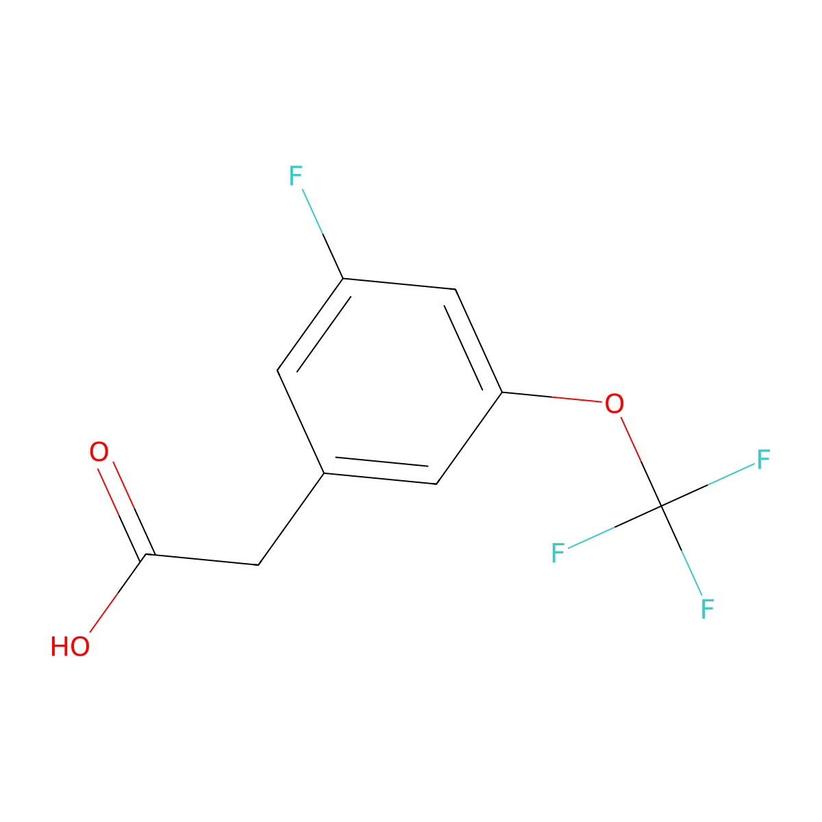 3-Fluoro-5-(trifluoromethoxy)phenylacetic acid molecular structure, CAS 1352999-94-0