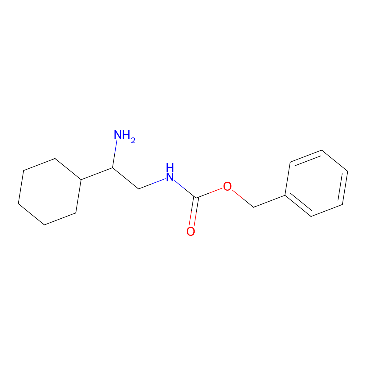 benzyl N-(2-amino-2-cyclohexylethyl)carbamate molecular structure, CAS 1352999-95-1