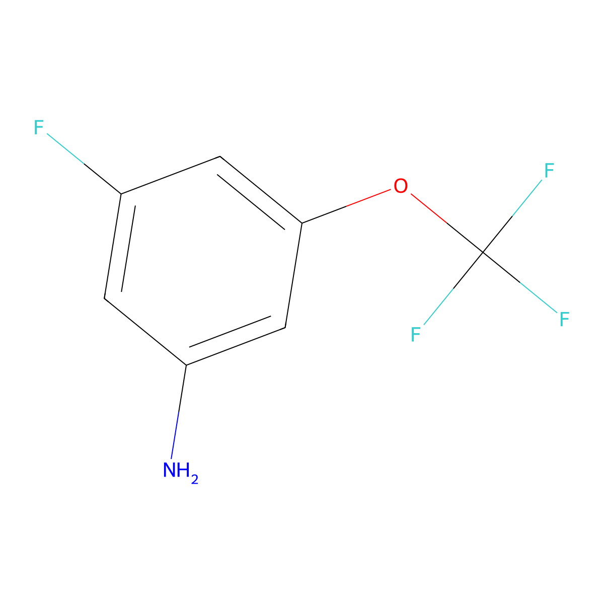 3-Fluoro-5-(trifluoromethoxy)aniline molecular structure, CAS 1352999-96-2