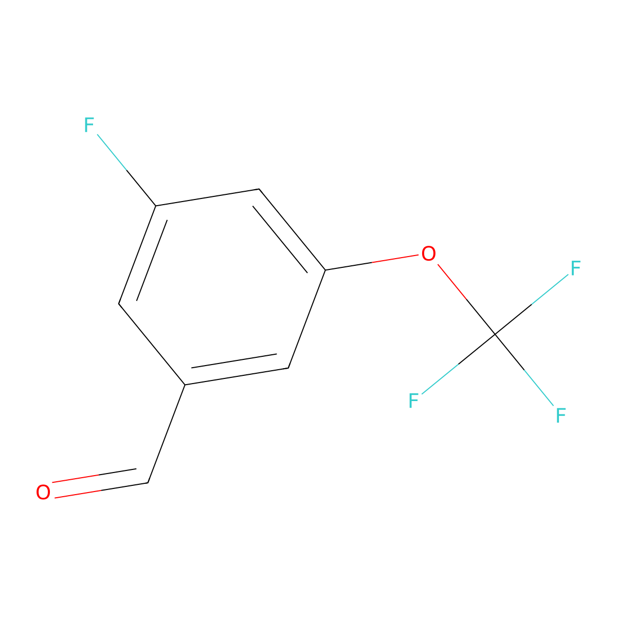 3-Fluoro-5-(trifluoromethoxy)benzaldehyde molecular structure, CAS 1352999-98-4