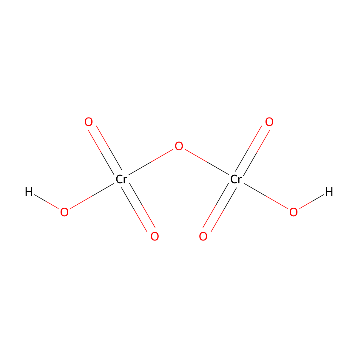 Dichromic acid molecular structure, CAS 13530-68-2