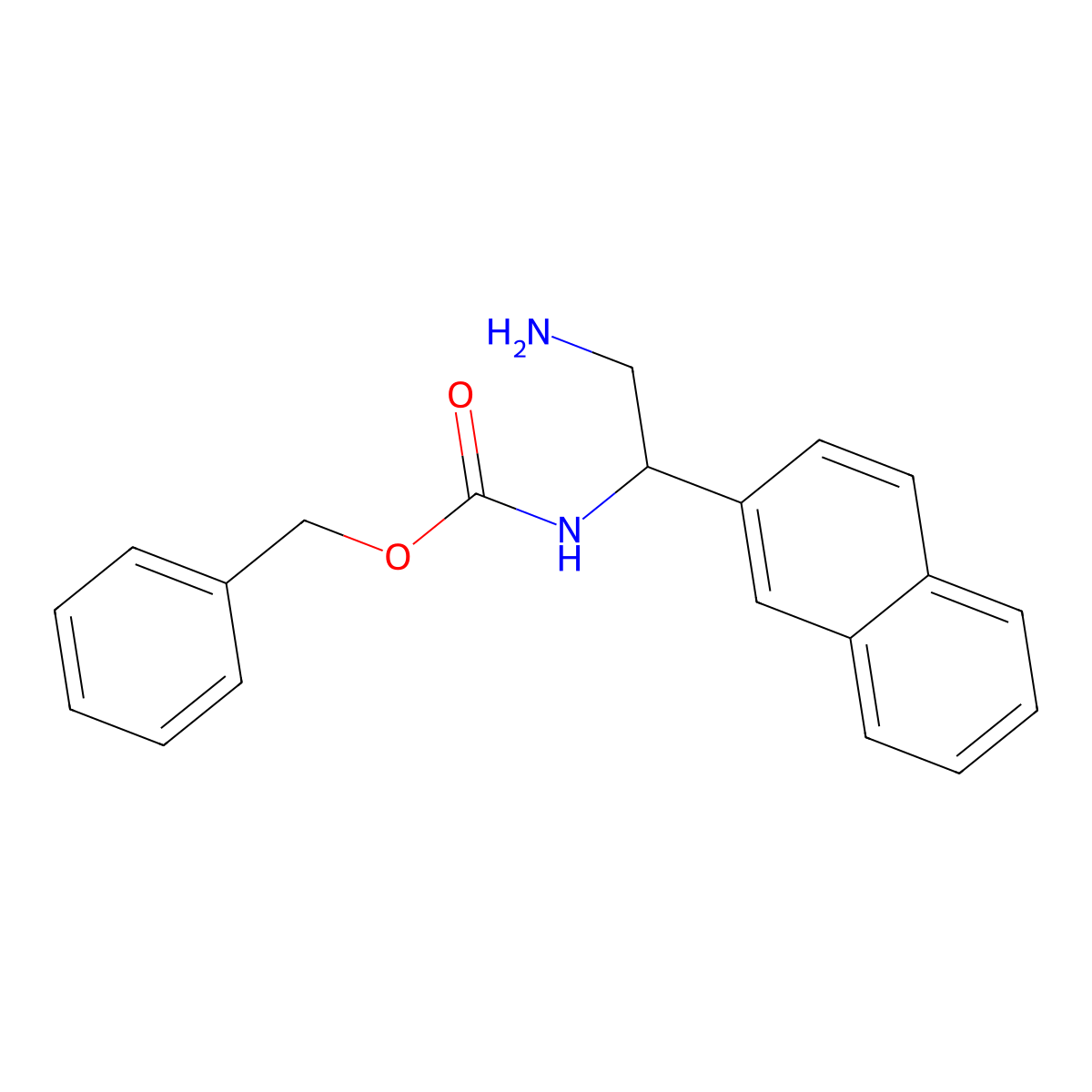 Benzyl N-[2-amino-1-(naphthalen-2-yl)ethyl]carbamate molecular structure, CAS 1353000-05-1