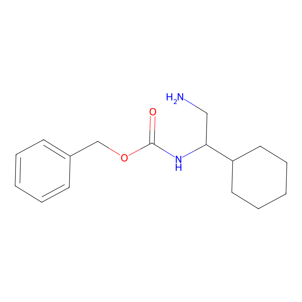 benzyl N-(2-amino-1-cyclohexylethyl)carbamate molecular structure, CAS 1353000-07-3