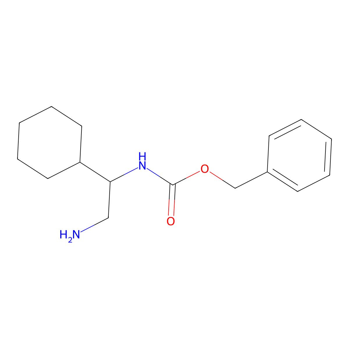 benzyl N-(2-amino-1-cyclohexylethyl)carbamate molecular structure, CAS 1353000-07-3