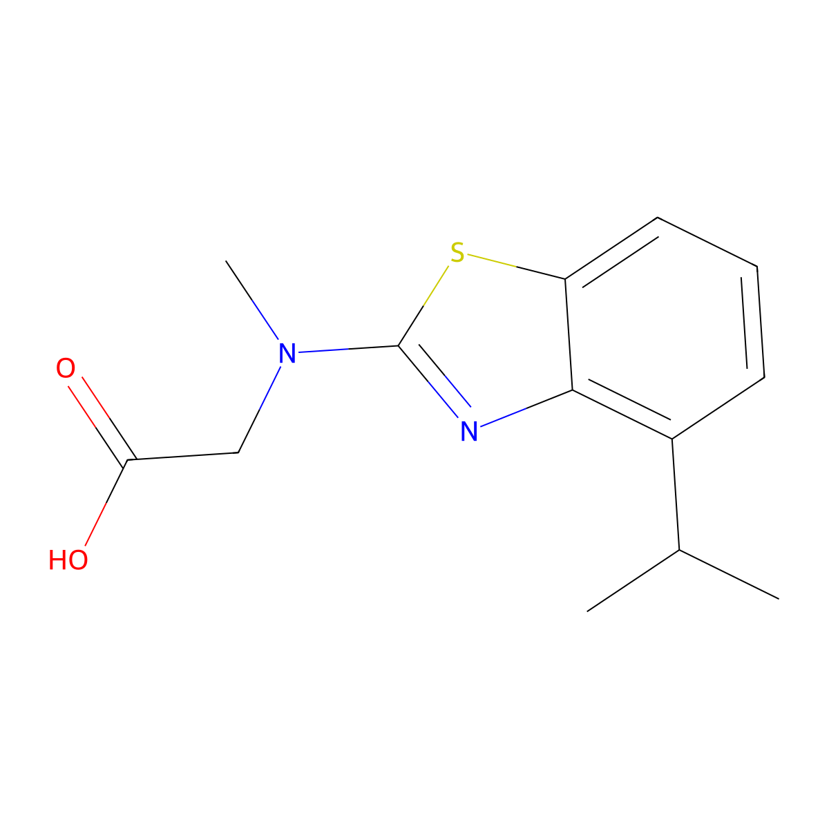 N-(4-isopropyl-1,3-benzothiazol-2-yl)-N-methylglycine molecular structure, CAS 1353000-12-0