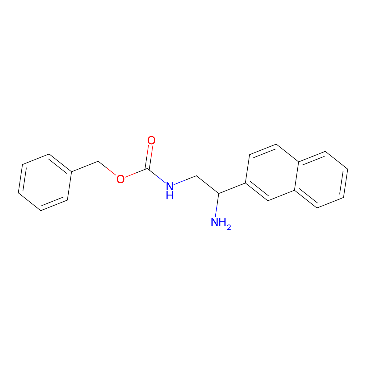 Benzyl N-[2-amino-2-(naphthalen-2-yl)ethyl]carbamate molecular structure, CAS 1353000-17-5