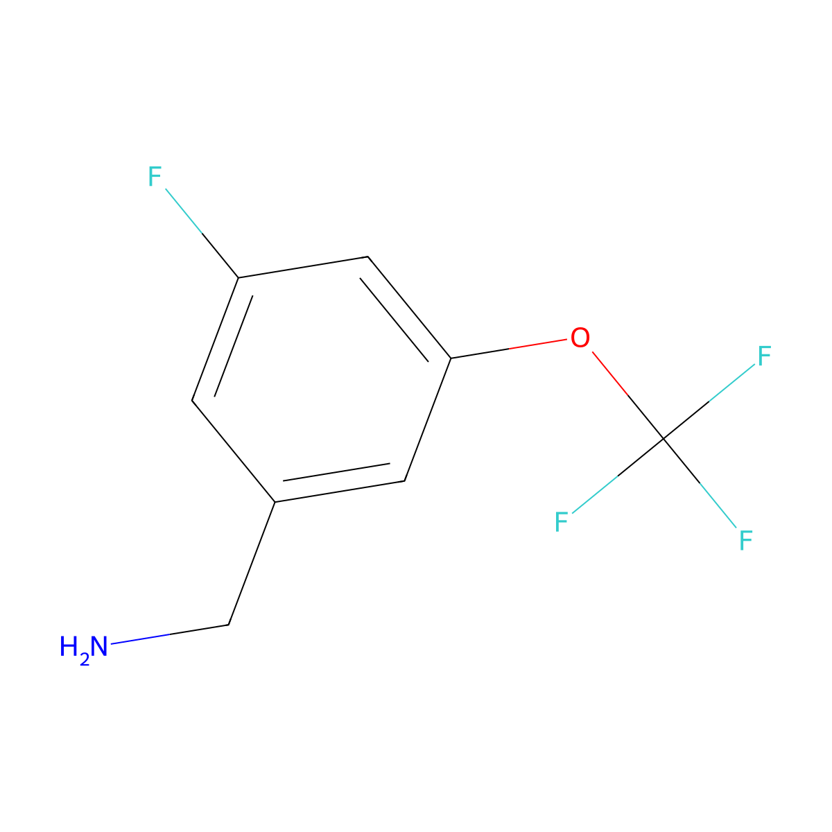 3-Fluoro-5-(trifluoromethoxy)benzylamine molecular structure, CAS 1353000-19-7