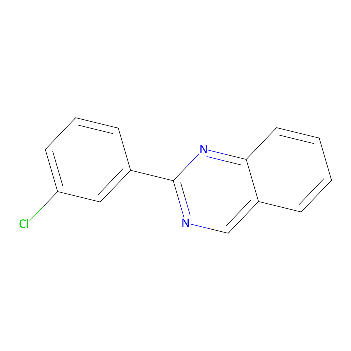 2-(3-Chlorophenyl)quinazoline molecular structure, CAS 1353000-31-3