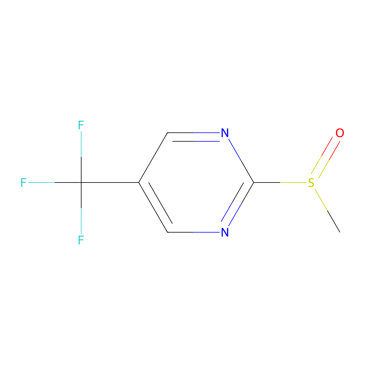 2-(Methylsulfinyl)-5-(trifluoromethyl)pyrimidine molecular structure, CAS 1353005-24-9