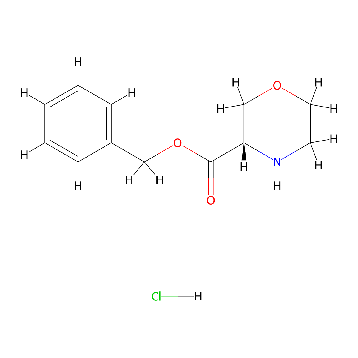 benzyl (3S)-morpholine-3-carboxylate hydrochloride molecular structure, CAS 1353006-45-7