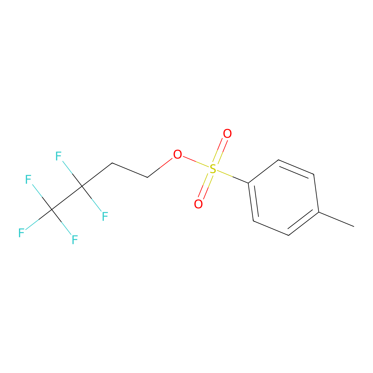 3,3,4,4,4-Pentafluorobutyl 4-methylbenzenesulphonate molecular structure, CAS 1353008-67-9