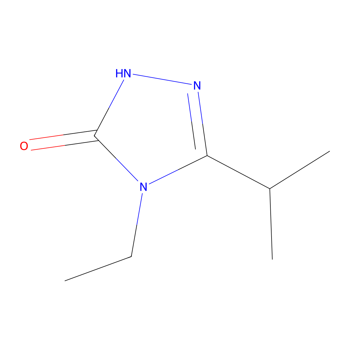 4-Ethyl-3-isopropyl-1H-1,2,4-triazol-5(4H)-one molecular structure, CAS 135301-61-0
