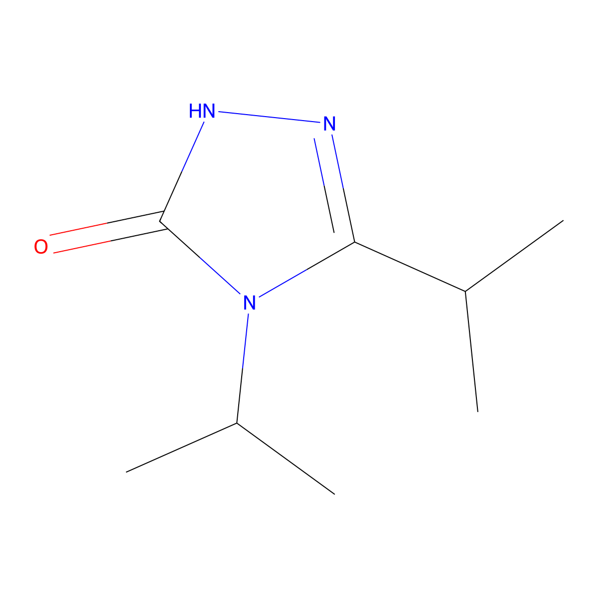 3,4-Diisopropyl-1H-1,2,4-triazol-5(4H)-one molecular structure, CAS 135301-63-2