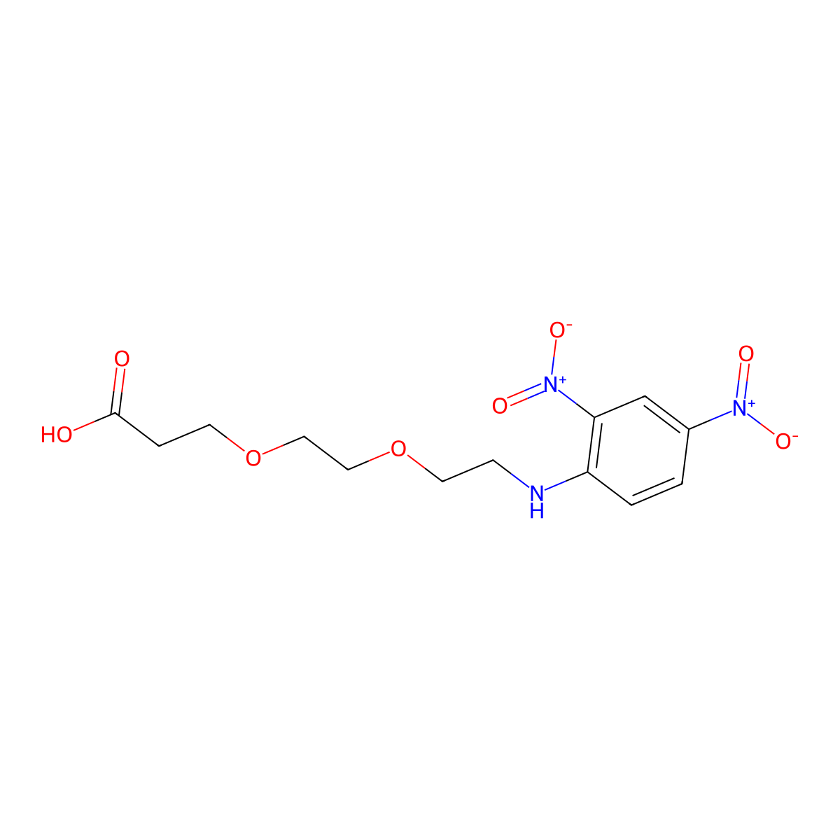 DNP-PEG2-acid molecular structure, CAS 1353011-89-8