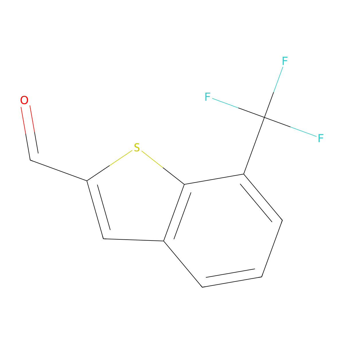 7-(Trifluoromethyl)benzo[b]thiophene-2-carbaldehyde molecular structure, CAS 1353011-97-8