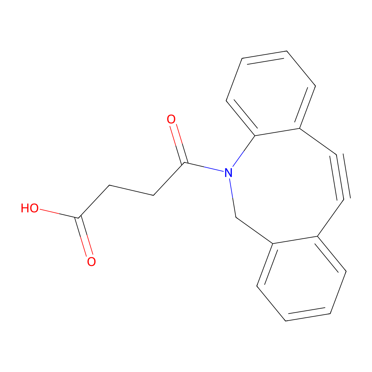 11,12-Didehydro-gamma-oxodibenz[b,f]azocine-5(6H)-butanoic acid molecular structure, CAS 1353016-70-2
