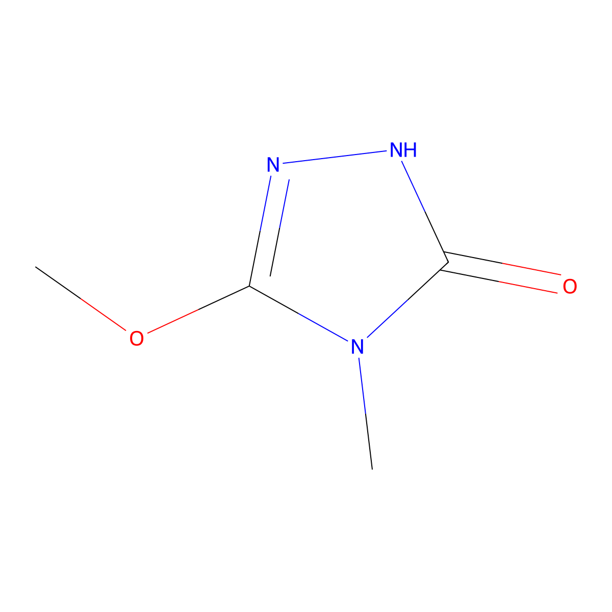 2,4-Dihydro-5-methoxy-4-methyl-3H-1,2,4-triazol-3-one molecular structure, CAS 135302-13-5