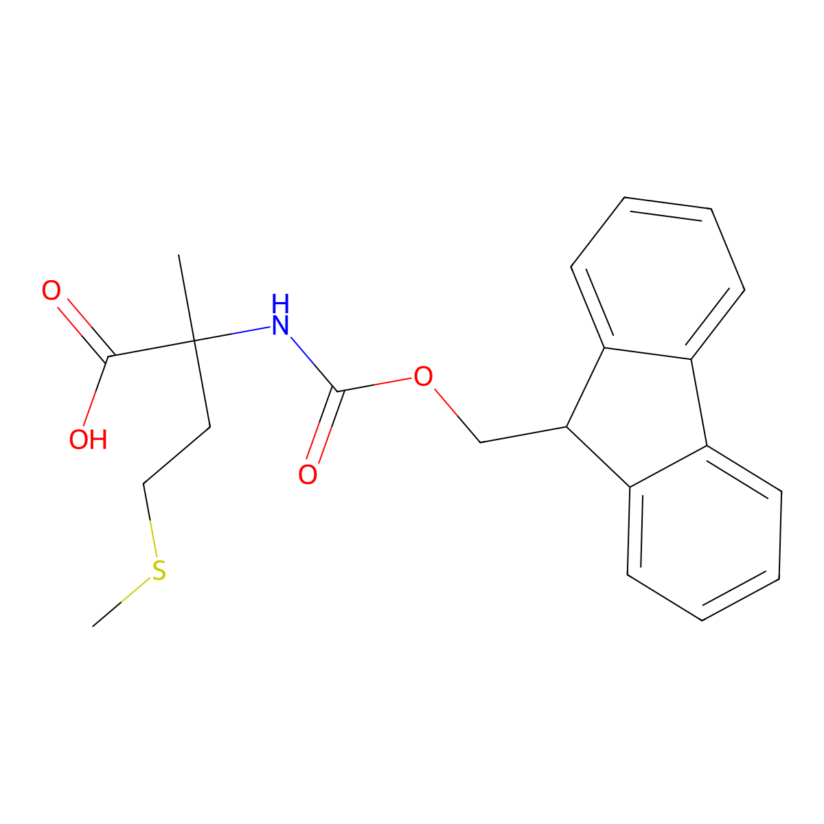 Fmoc-Alpha-Me-D-Met-OH molecular structure, CAS 1353021-07-4