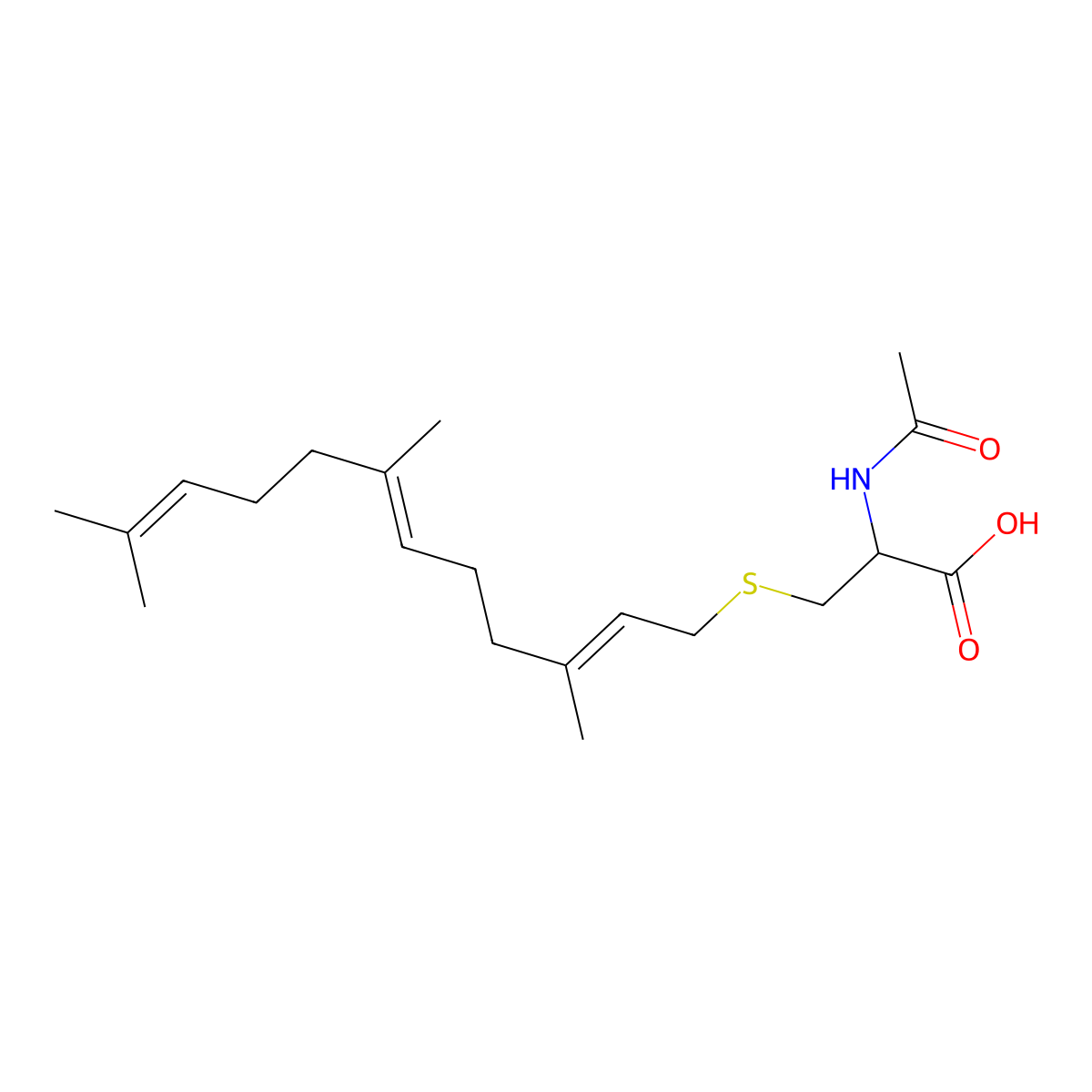 N-acetyl-S-farnesylcysteine molecular structure, CAS 135304-07-3