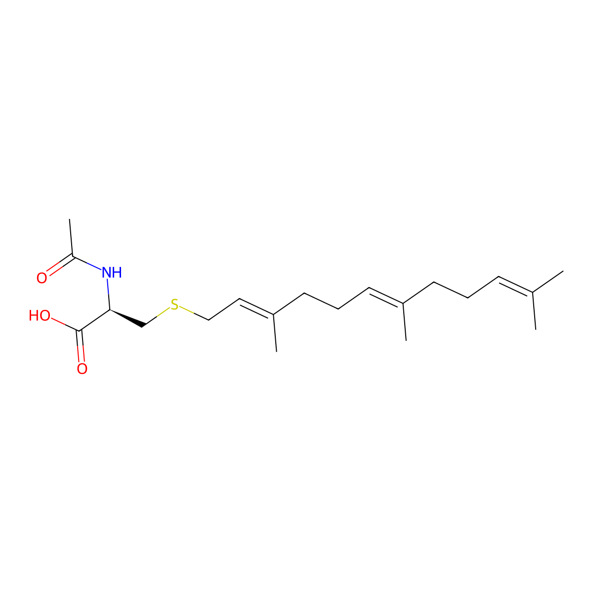 N-acetyl-S-farnesylcysteine molecular structure, CAS 135304-07-3