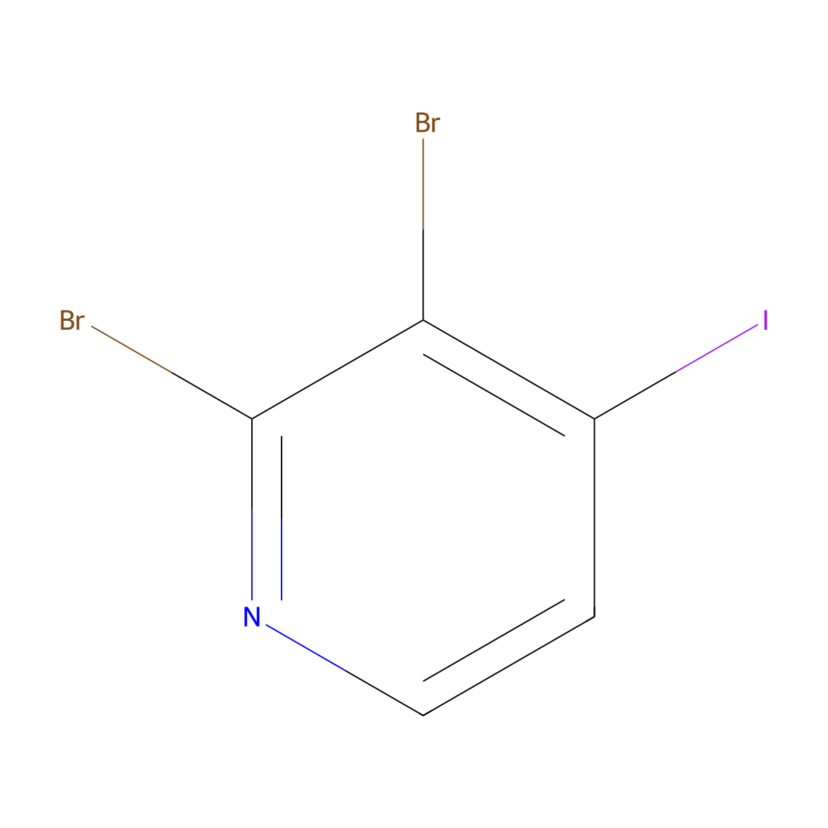 2,3-Dibromo-4-iodopyridine molecular structure, CAS 1353056-43-5