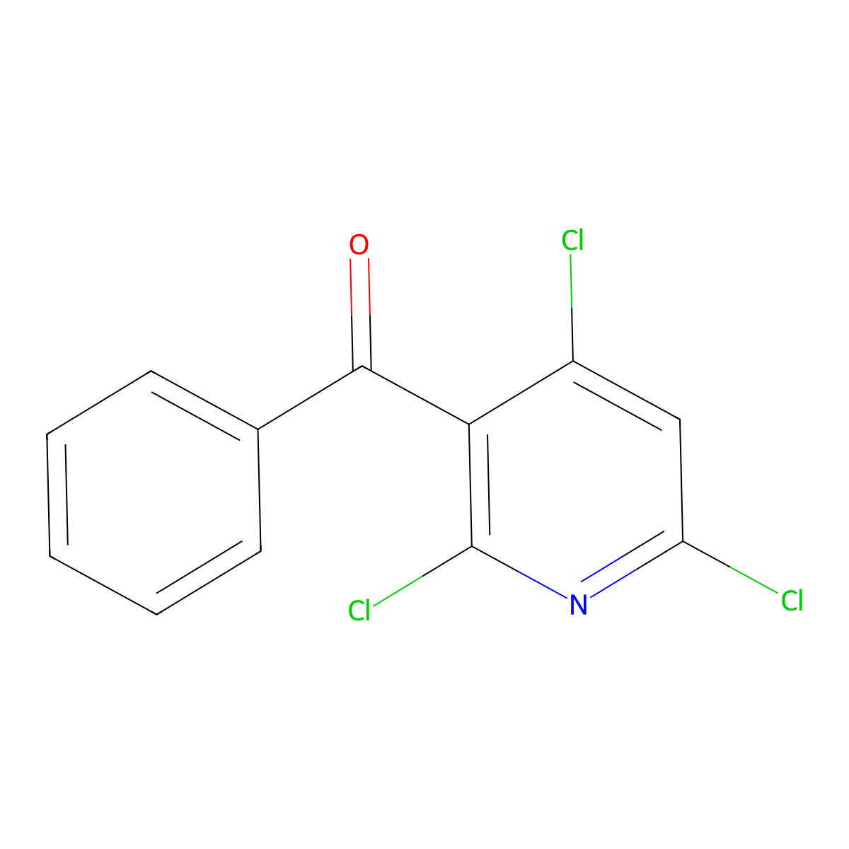 Phenyl(2,4,6-trichloropyridin-3-yl)methanone molecular structure, CAS 1353056-45-7
