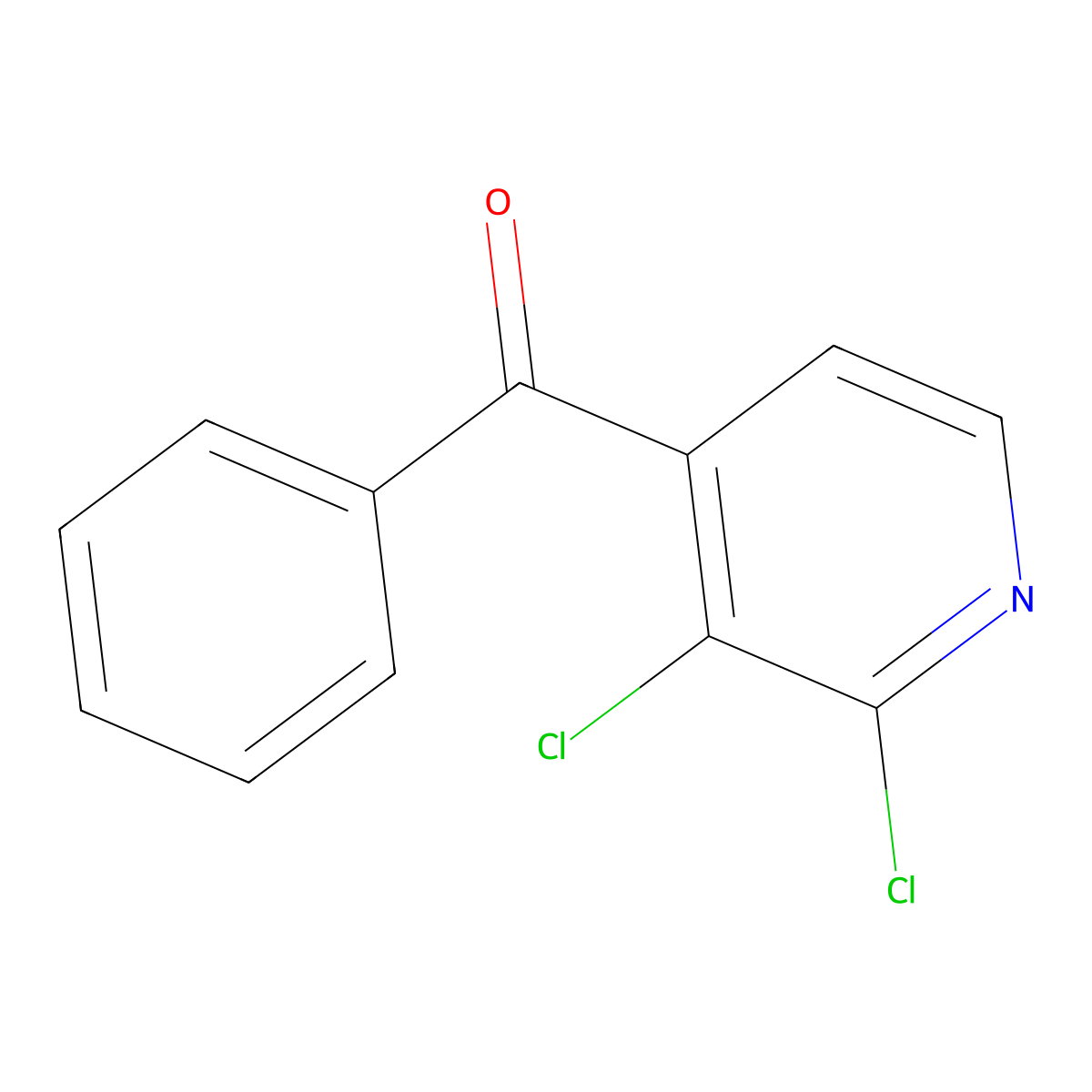 (2,3-Dichloro-4-pyridinyl)phenylmethanone molecular structure, CAS 1353056-49-1