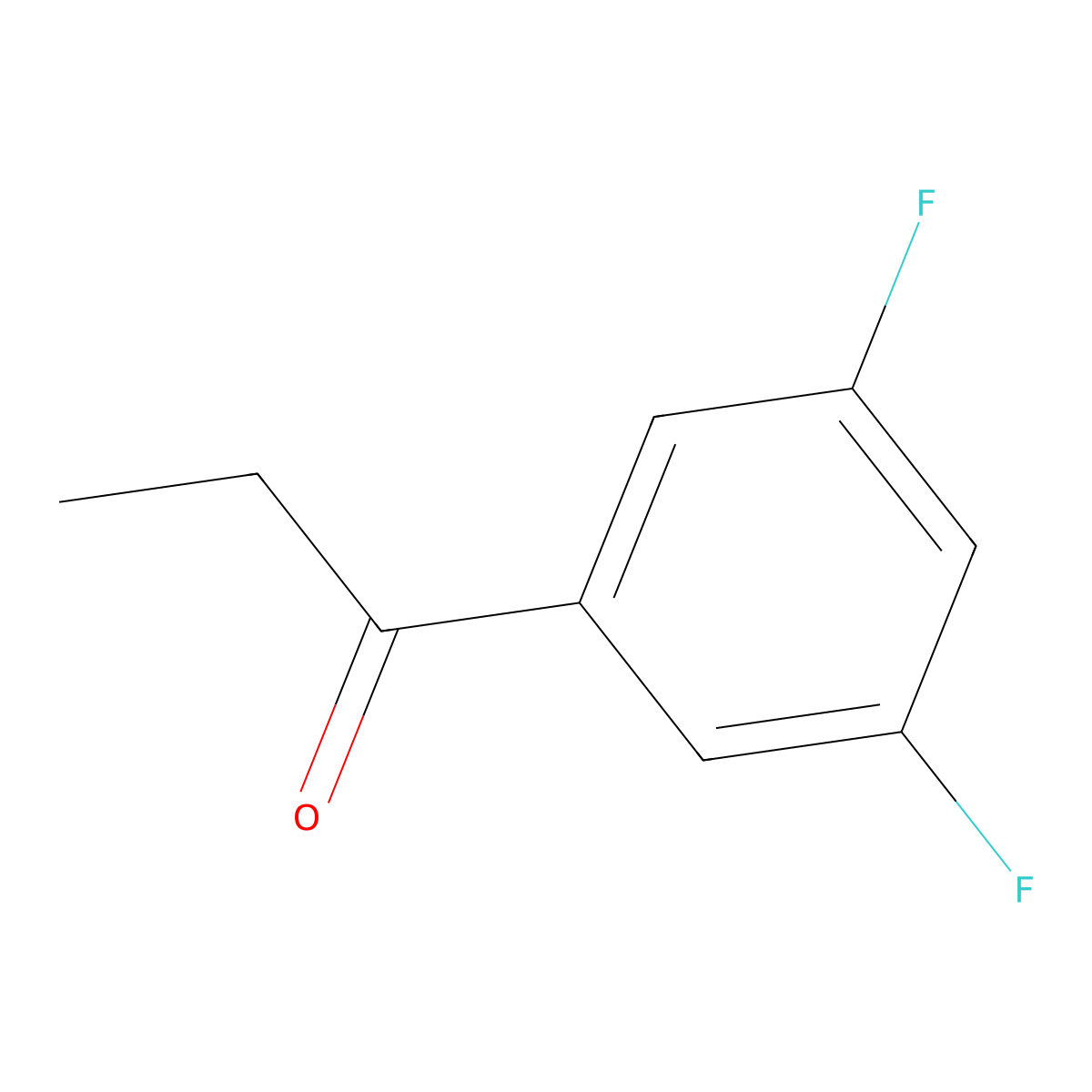 3,5-Difluoropropiophenone molecular structure, CAS 135306-45-5