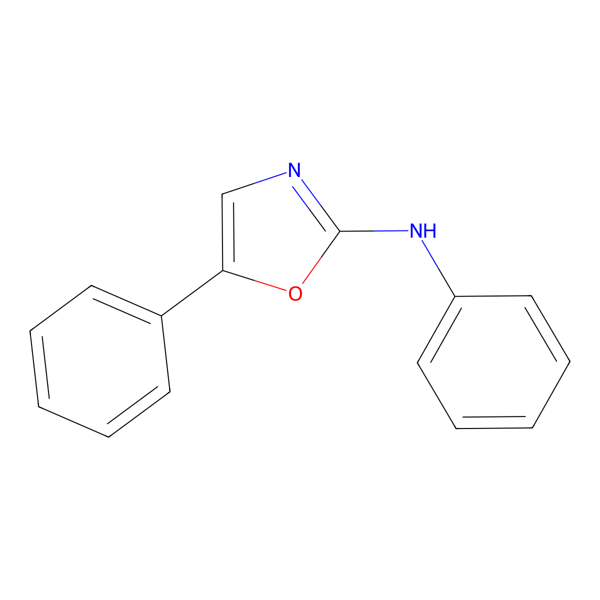 N,5-Diphenyl-2-oxazolamine molecular structure, CAS 135307-33-4