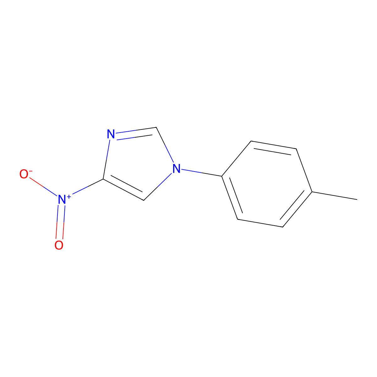 1-(4-methylphenyl)-4-nitro-1H-imidazole molecular structure, CAS 135307-47-0