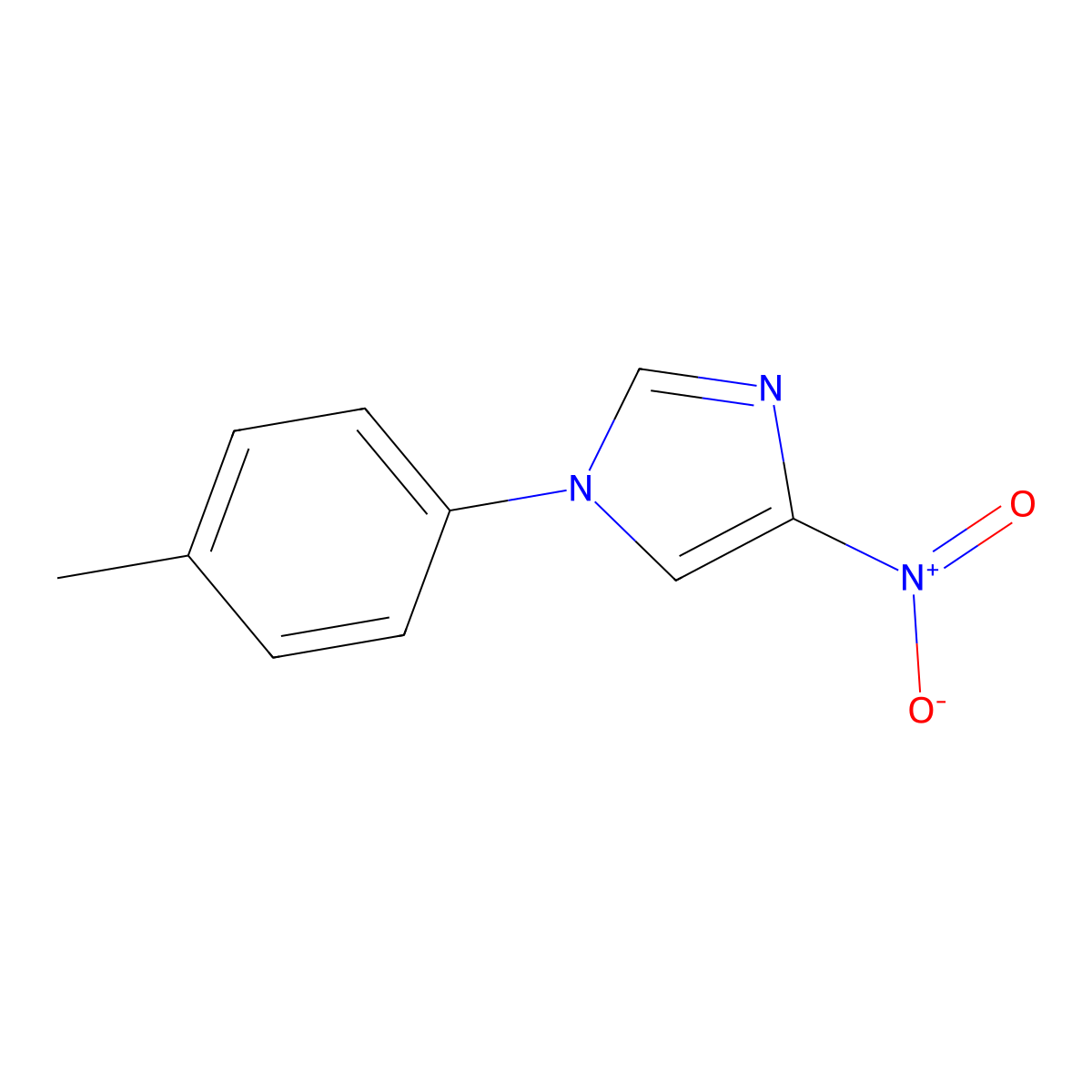1-(4-methylphenyl)-4-nitro-1H-imidazole molecular structure, CAS 135307-47-0