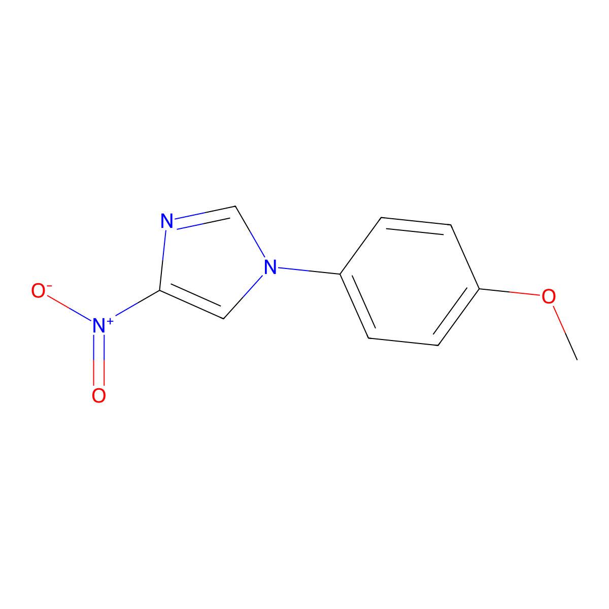 1-(4-methoxyphenyl)-4-nitro-1H-imidazole molecular structure, CAS 135307-49-2