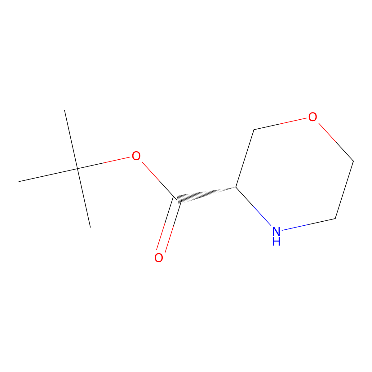 (S)-tert-Butyl morpholine-3-carboxylate molecular structure, CAS 1353085-67-2