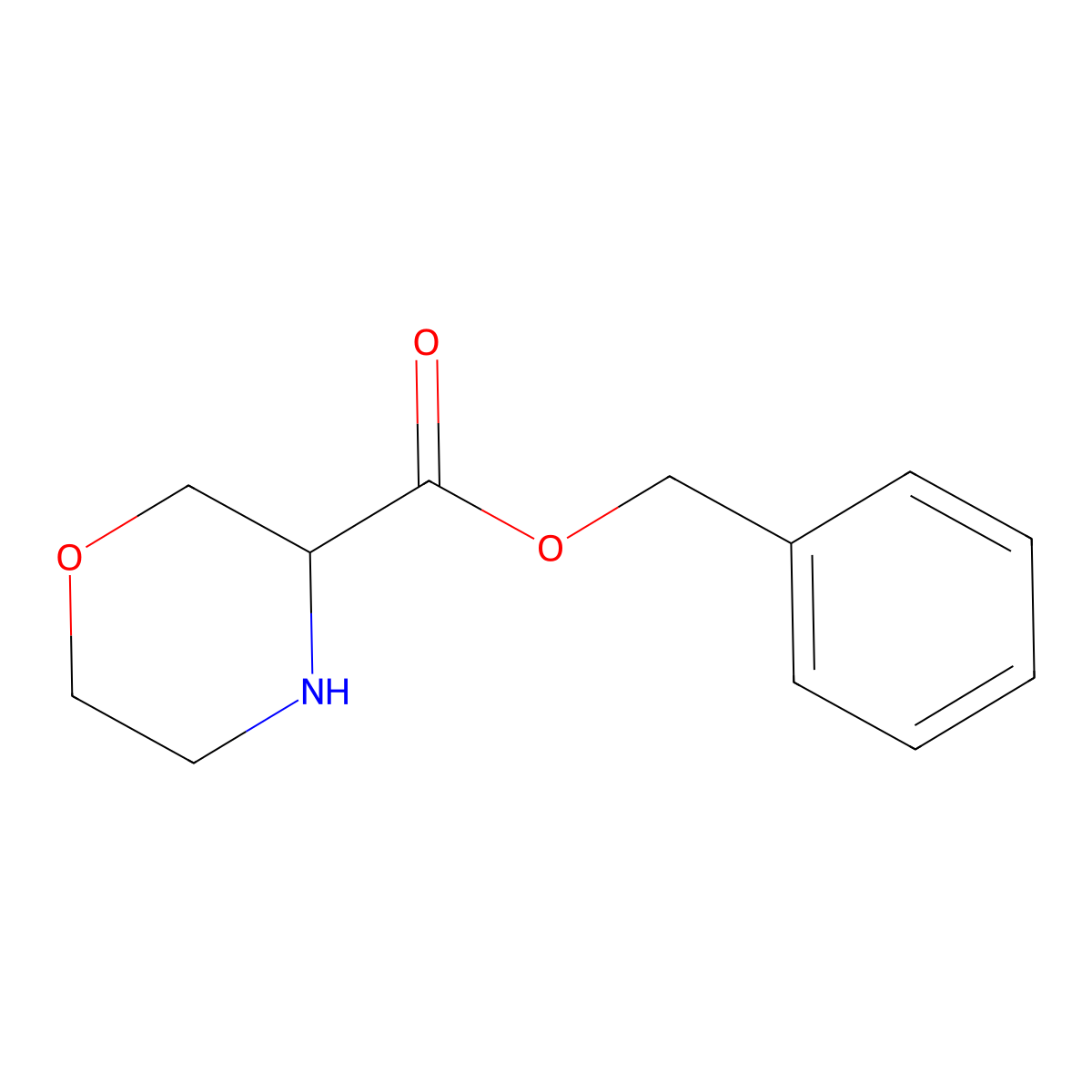 benzyl (3S)-morpholine-3-carboxylate molecular structure, CAS 1353085-68-3