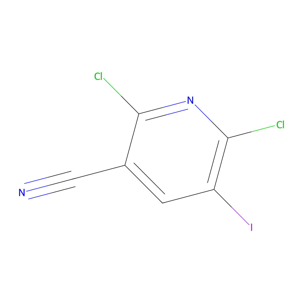 2,6-Dichloro-5-iodonicotinonitrile molecular structure, CAS 1353087-61-2